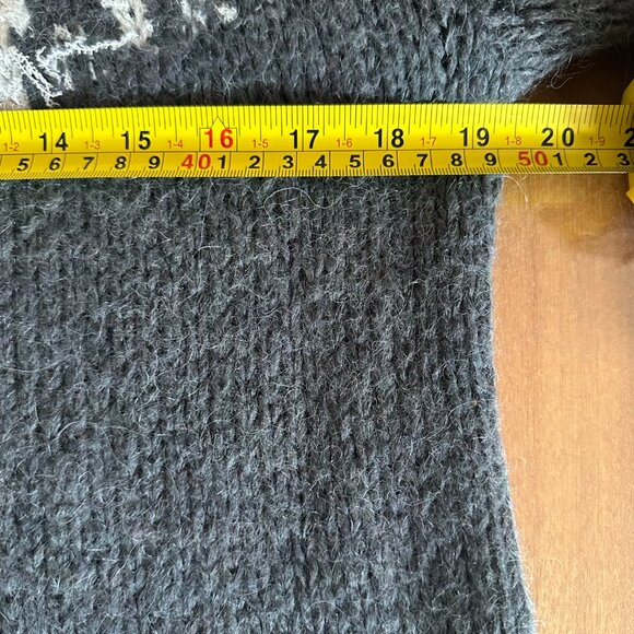 FREE PEOPLE Fairisle Knit Furry Sweater Wool Oversized Boho Streetwear 80s Y2K M - Picture 11 of 15